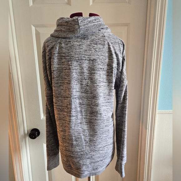 Athleta Small Heather Gray Cowl Neck Pullover - Picture 2 of 12
